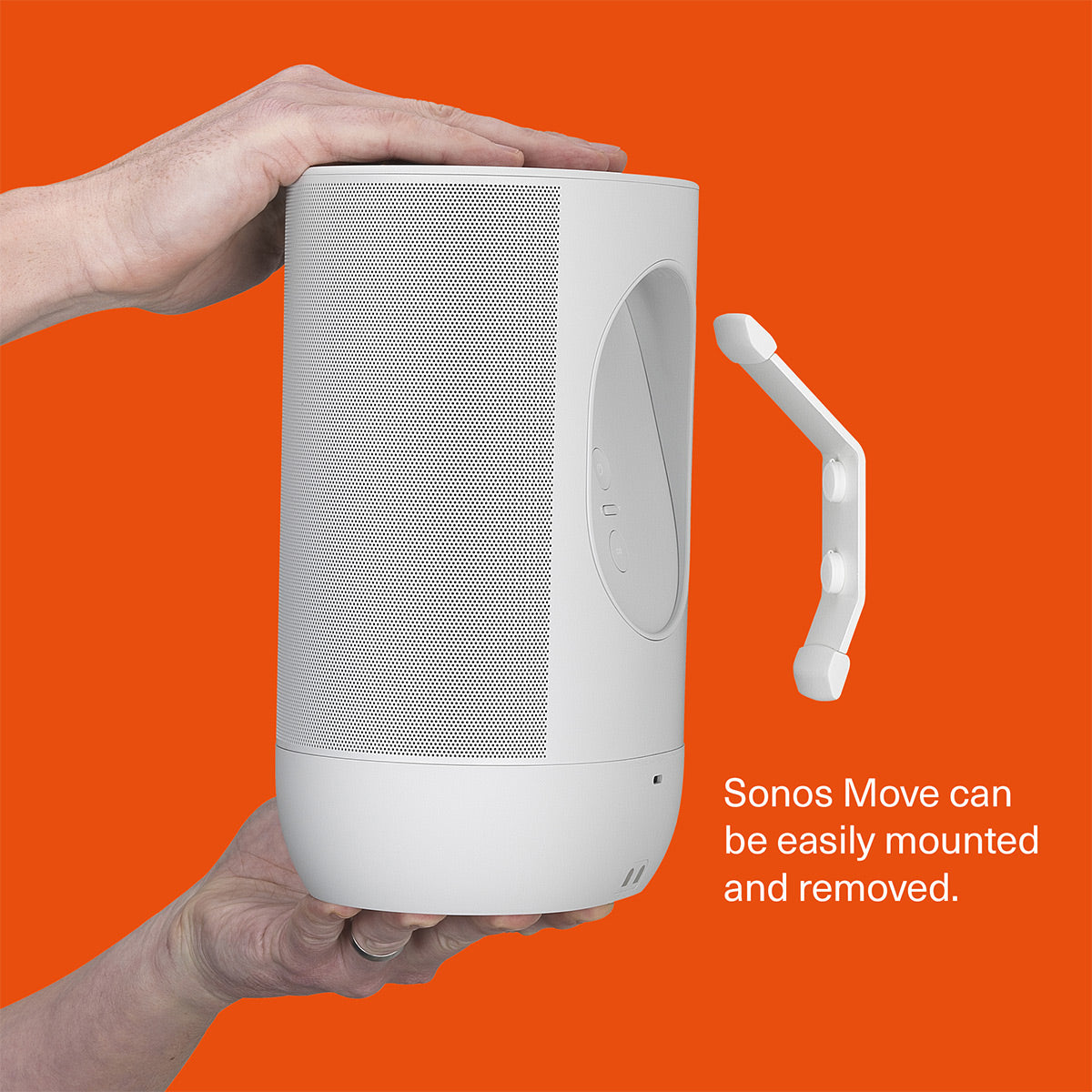 Mountson Indoor & Outdoor Wall Mount Bracket for Sonos Move and Move 2 (White)