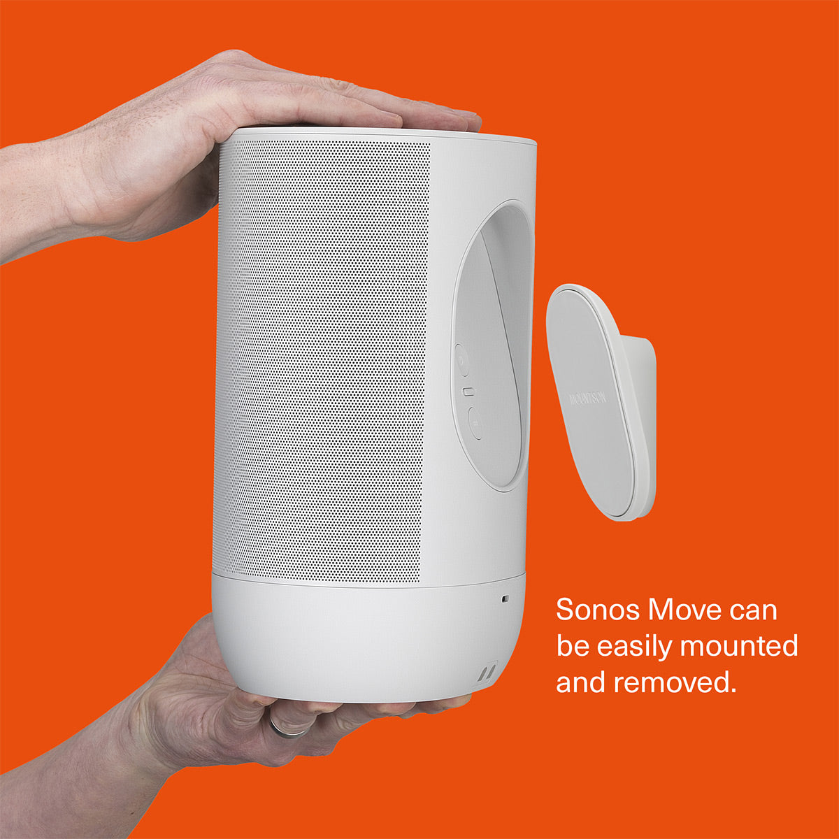 Mountson Premium Indoor & Outdoor Wall Mount Bracket for Sonos Move and Move 2 (White)