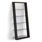 BDI Eileen 2.0 5166 Leaning Shelf with Grey-Tinted Glass Shelves (Charcoal Stained Ash)