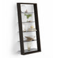 BDI Eileen 2.0 5166 Leaning Shelf with Grey-Tinted Glass Shelves (Charcoal Stained Ash)