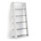 BDI Eileen 2.0 5166 Leaning Shelf with Grey-Tinted Glass Shelves (Satin White)