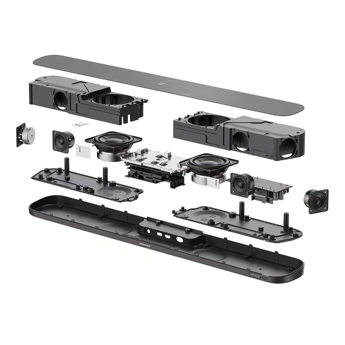 Sennheiser AMBEO Soundbar Mini 7.1.4 Channel Dolby Atmos Soundbar with Ambeo Sub 8in 350W Wireless Subwoofer with Bluetooth