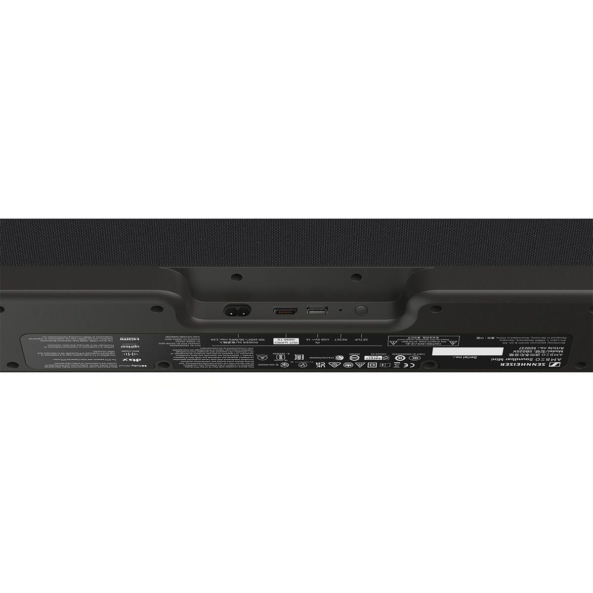 Sennheiser AMBEO Soundbar Mini 7.1.4 Channel Dolby Atmos Soundbar with Ambeo Sub 8in 350W Wireless Subwoofer with Bluetooth