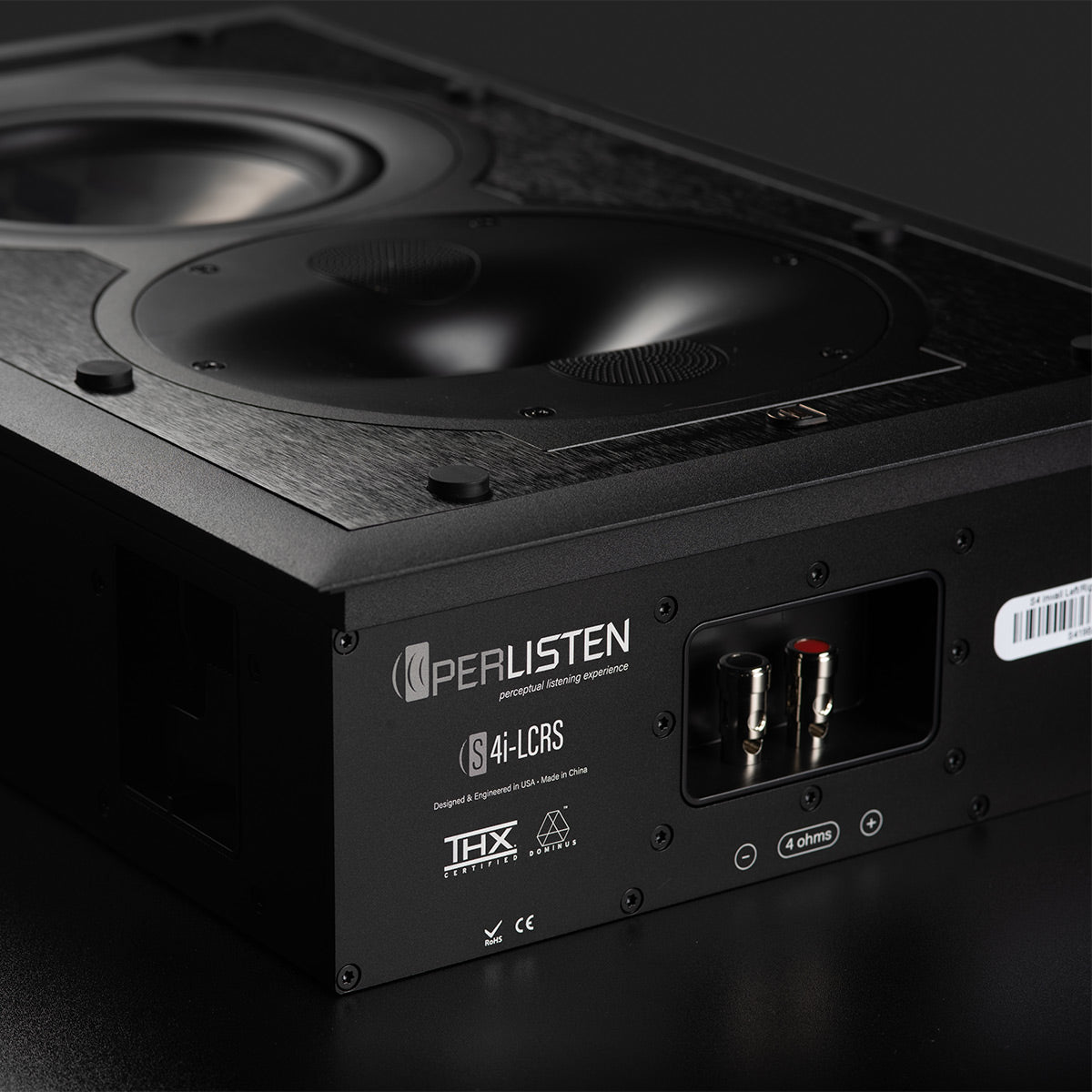 Perlisten Audio S4i-LCRS In-Wall Speaker - Each (Black)