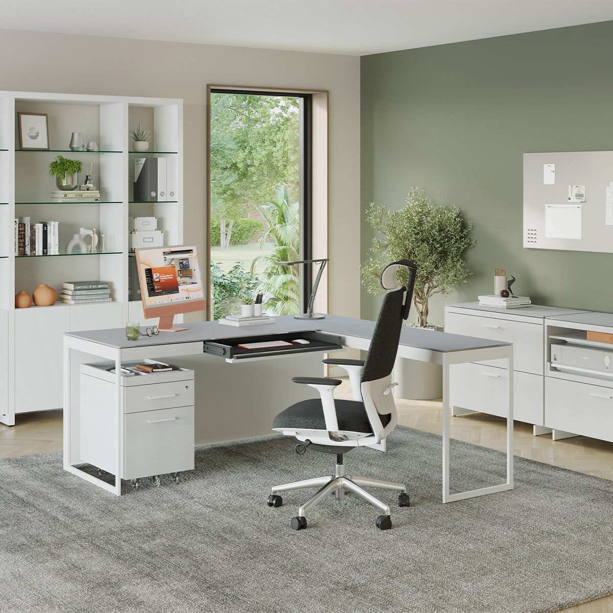 BDI Coda 3522 Ergonomic Task Chair with High-Performance Mesh Fabric (Oyster & Grey)