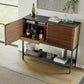 BDI Corridor 5621 SV Bar with Wine Storage and Adjustable Shelves (Natural Walnut)