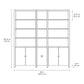 BDI Linea 580212 3-Shelf System 81" Wide (Satin White)