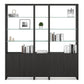 BDI Linea 580212 3-Shelf System 81" Wide (Charcoal Stained Ash)