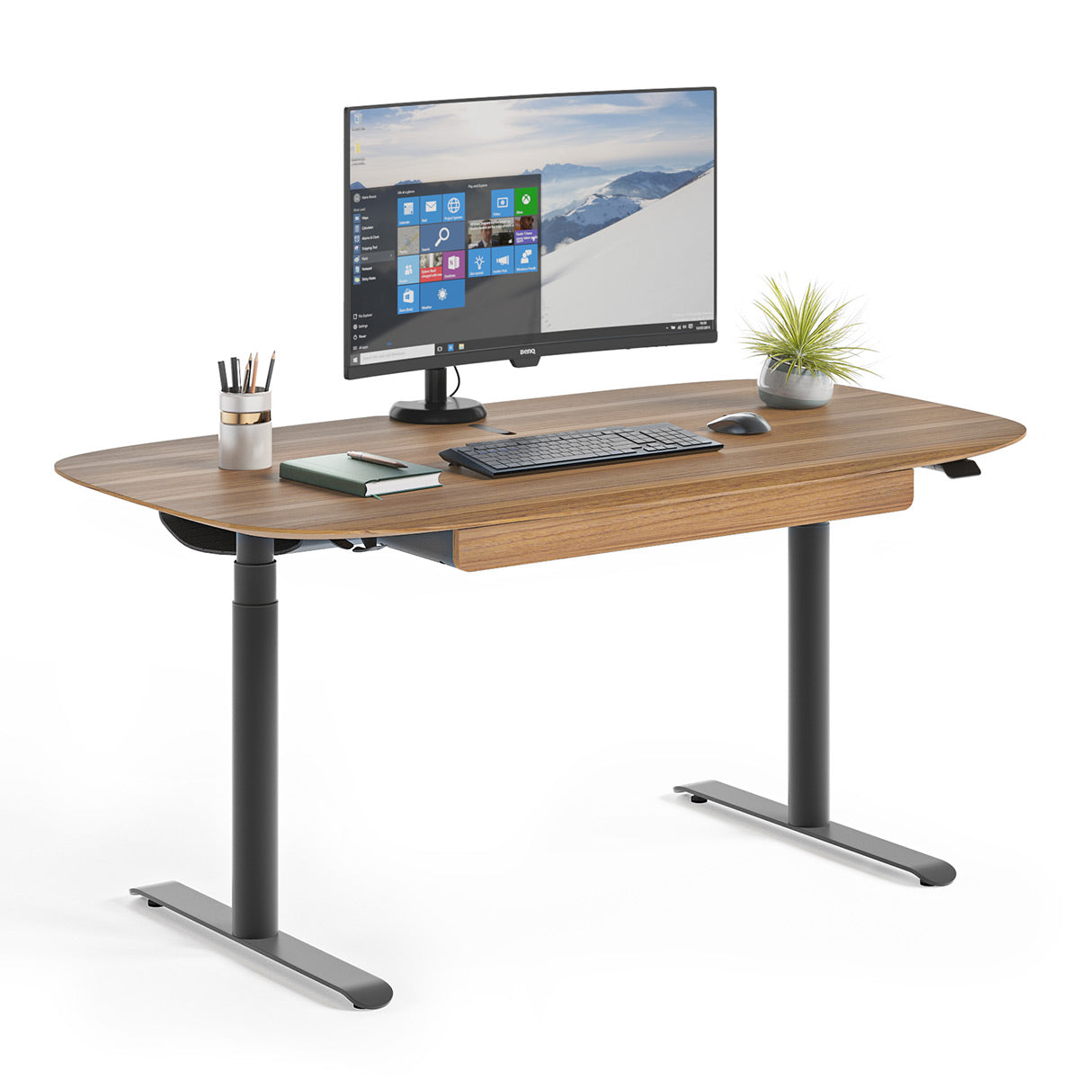 BDI Soma 6351 60" Wide Adjustable Standing Desk (Natural Walnut)