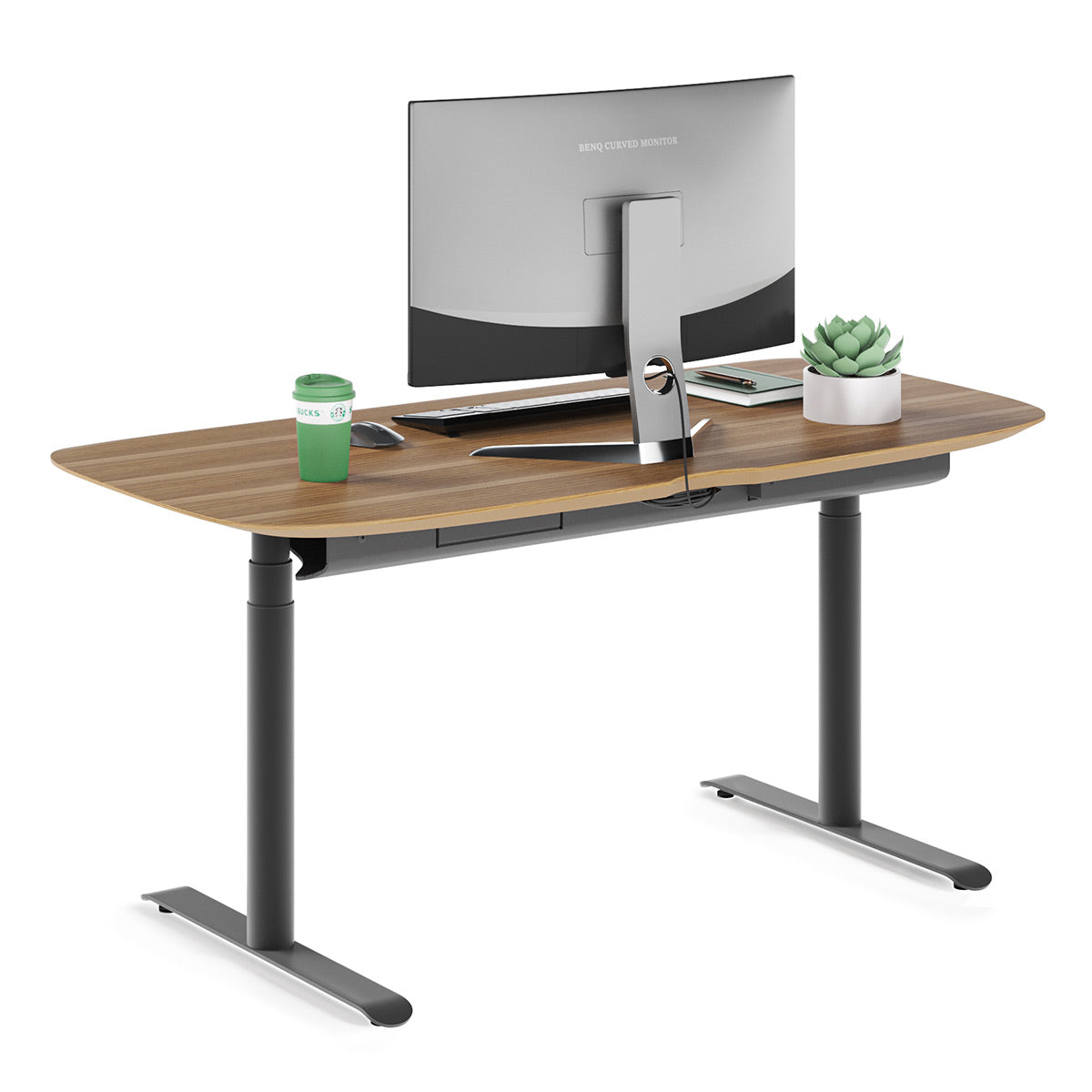 BDI Soma 6351 60" Wide Adjustable Standing Desk (Natural Walnut)