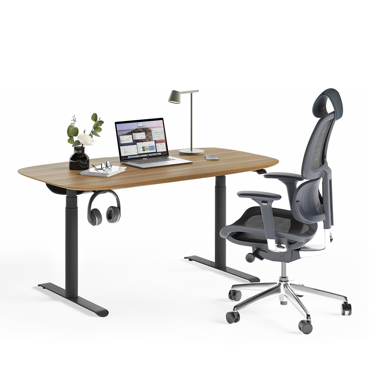 BDI Soma 6351 60" Wide Adjustable Standing Desk (Natural Walnut)