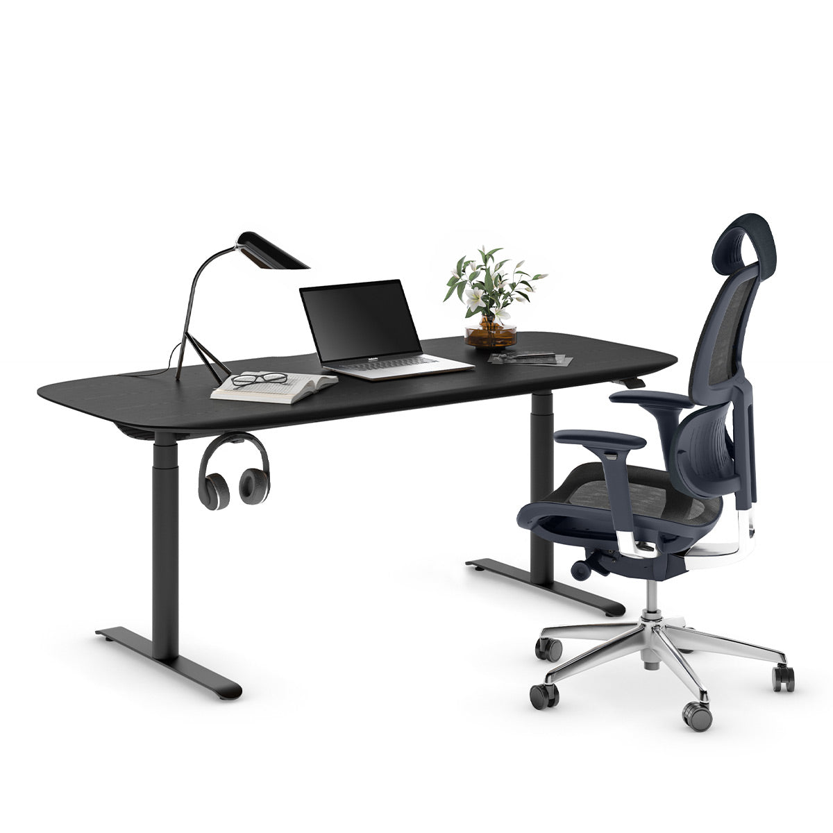 BDI Soma 6352 72" Wide Adjustable Standing Desk (Ebonized Ash)