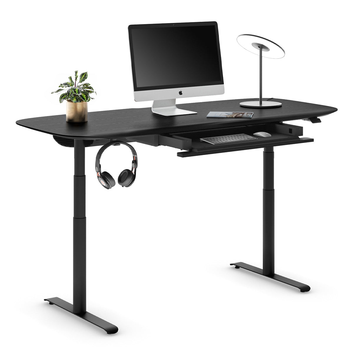 BDI Soma 6352 72" Wide Adjustable Standing Desk (Ebonized Ash)