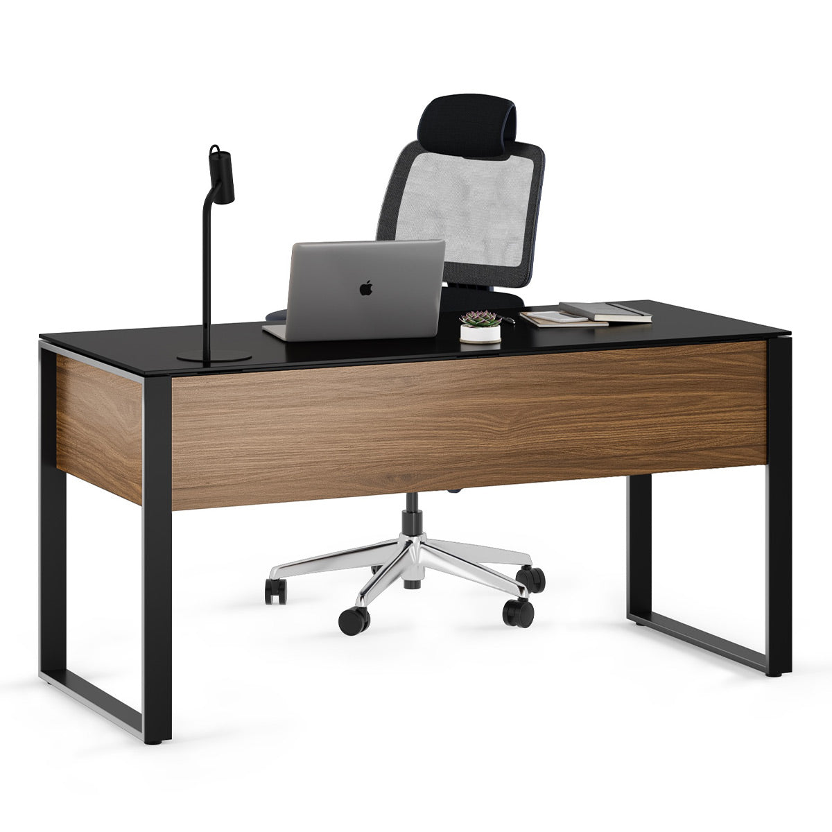 BDI Corridor 6501 Desk with Keyboard Drawer (Natural Walnut)