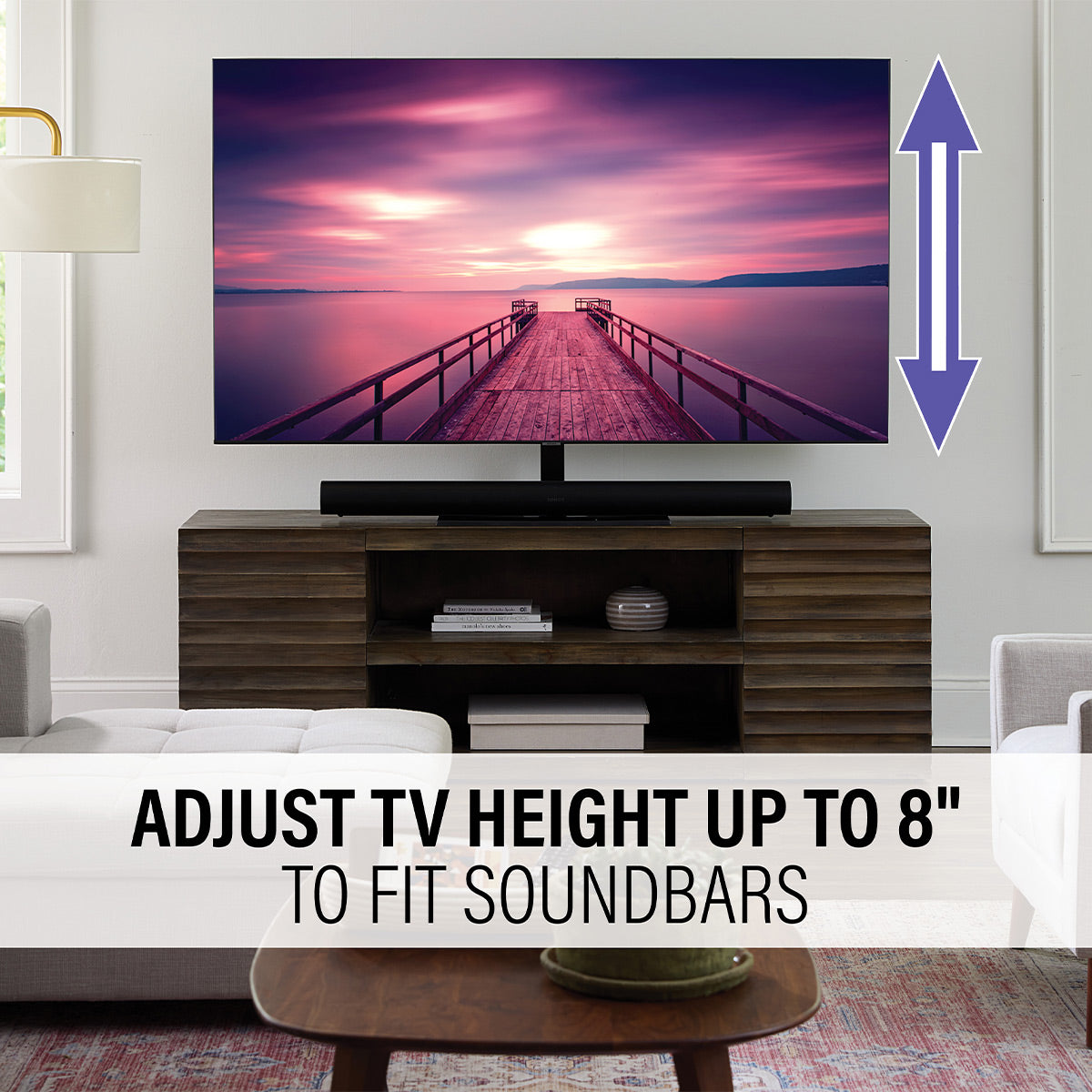 Sanus VSTV2 Swivel TV Stand for 40"-86" TVs