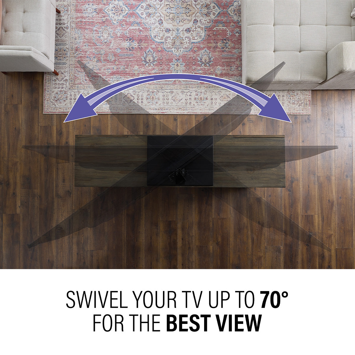 Sanus VSTV2 Swivel TV Stand for 40"-86" TVs