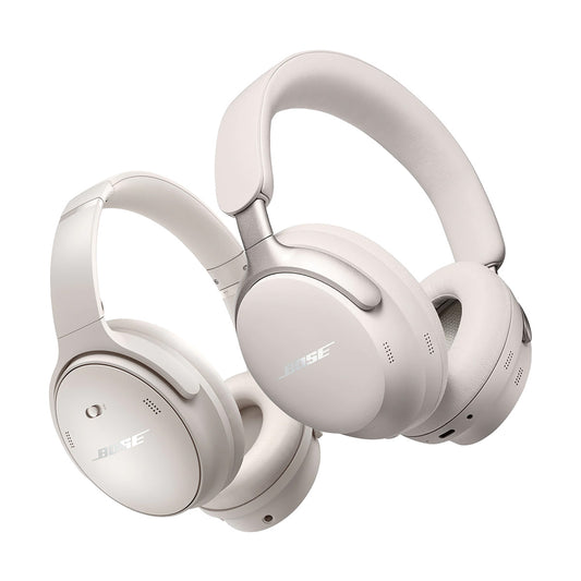 Bose Wireless Headphone Bundle with QuietComfort Ultra Wireless Noise Cancelling Headphones and QuietComfort Noise Cancelling Headphones (White)