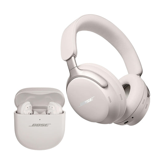 Bose QuietComfort Ultra Wireless Noise Cancelling Headphones with QuietComfort Ultra Wireless Noise Cancelling Earbuds (White)