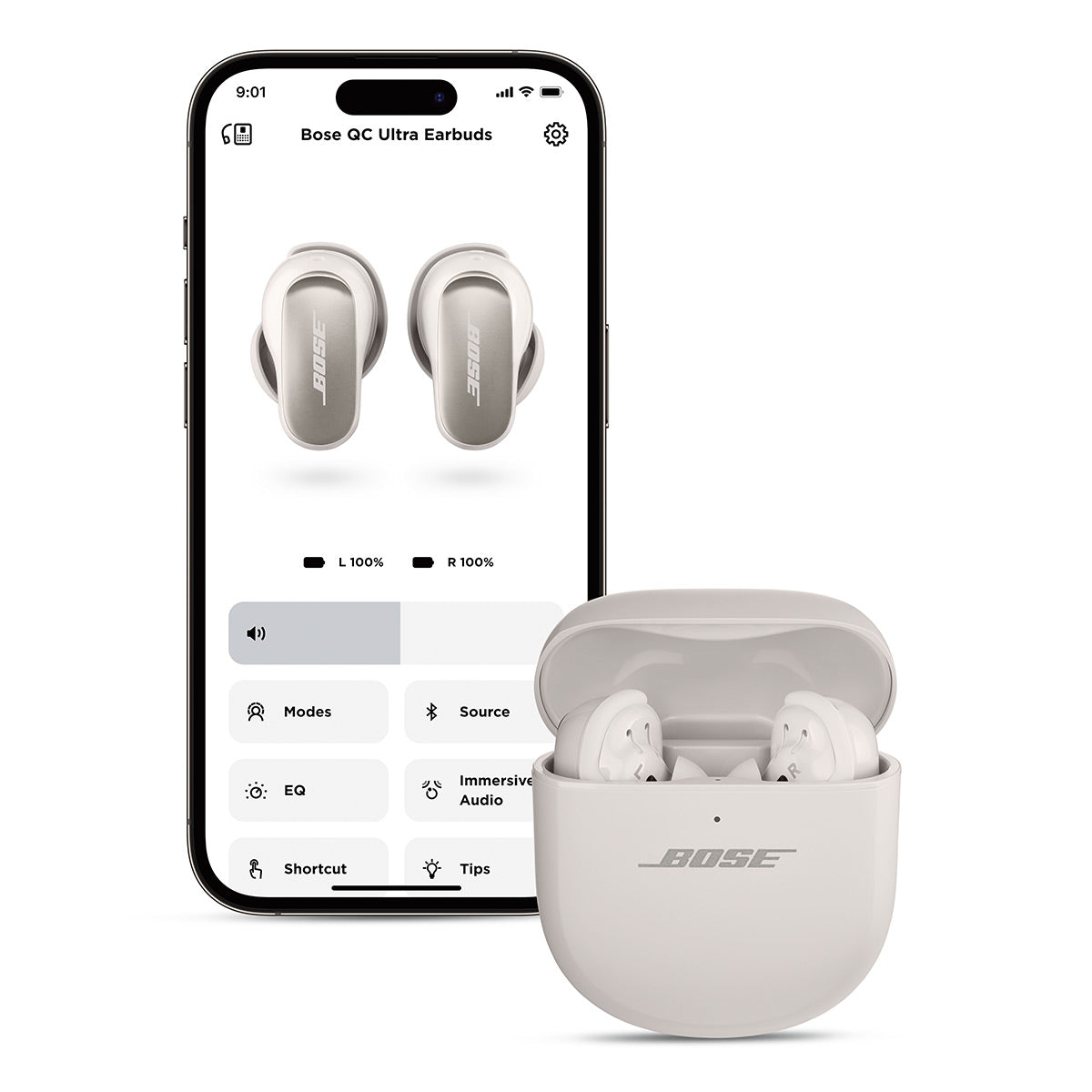 Bose QuietComfort Ultra Wireless Noise Cancelling Earbuds - Pair (White)