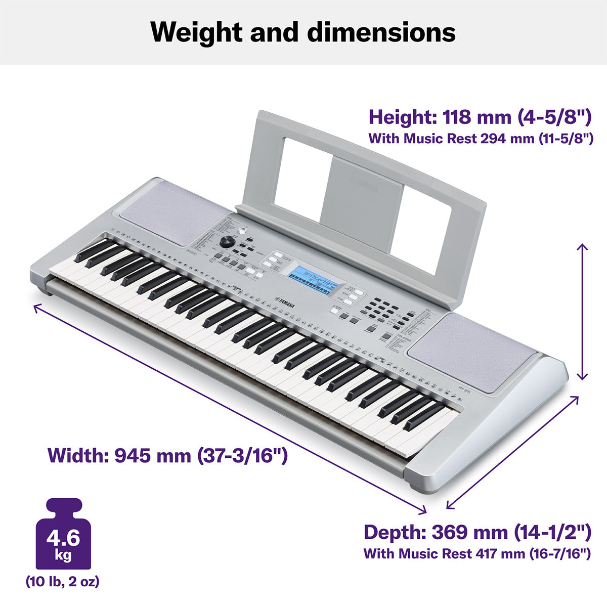 Yamaha YPT-370 61-Key Mid-Level Portable Keyboard