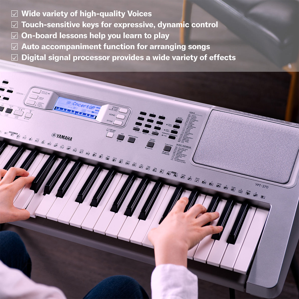 Yamaha YPT-370 61-Key Mid-Level Portable Keyboard