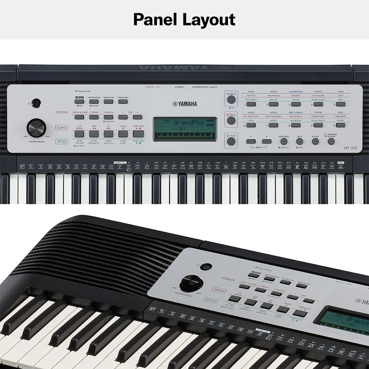 Yamaha YPT-270 61-Key Entry-Level Portable Keyboard