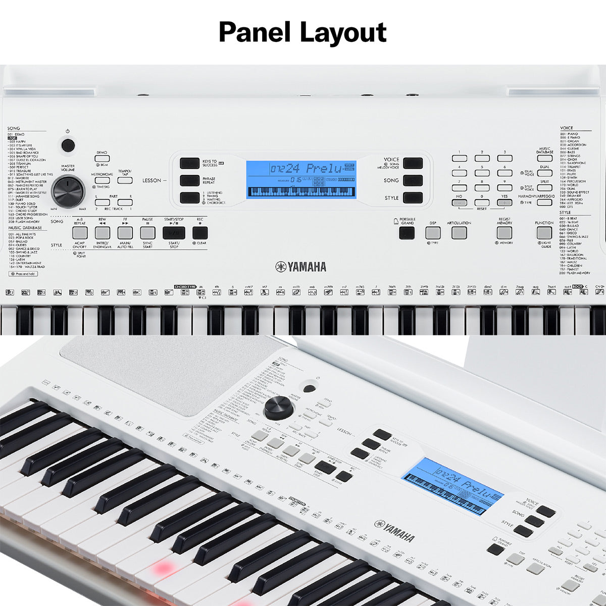 Yamaha EZ-300 61-Key Portable Beginner's Keyboard with Lighted Keys