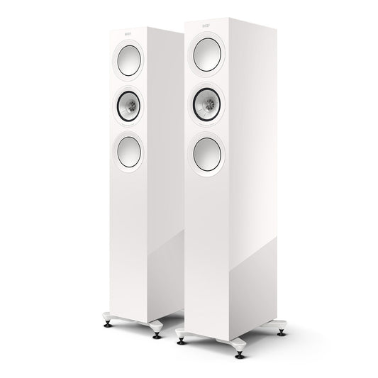 KEF R5 Meta Floorstanding Speaker - Pair (Gloss White)