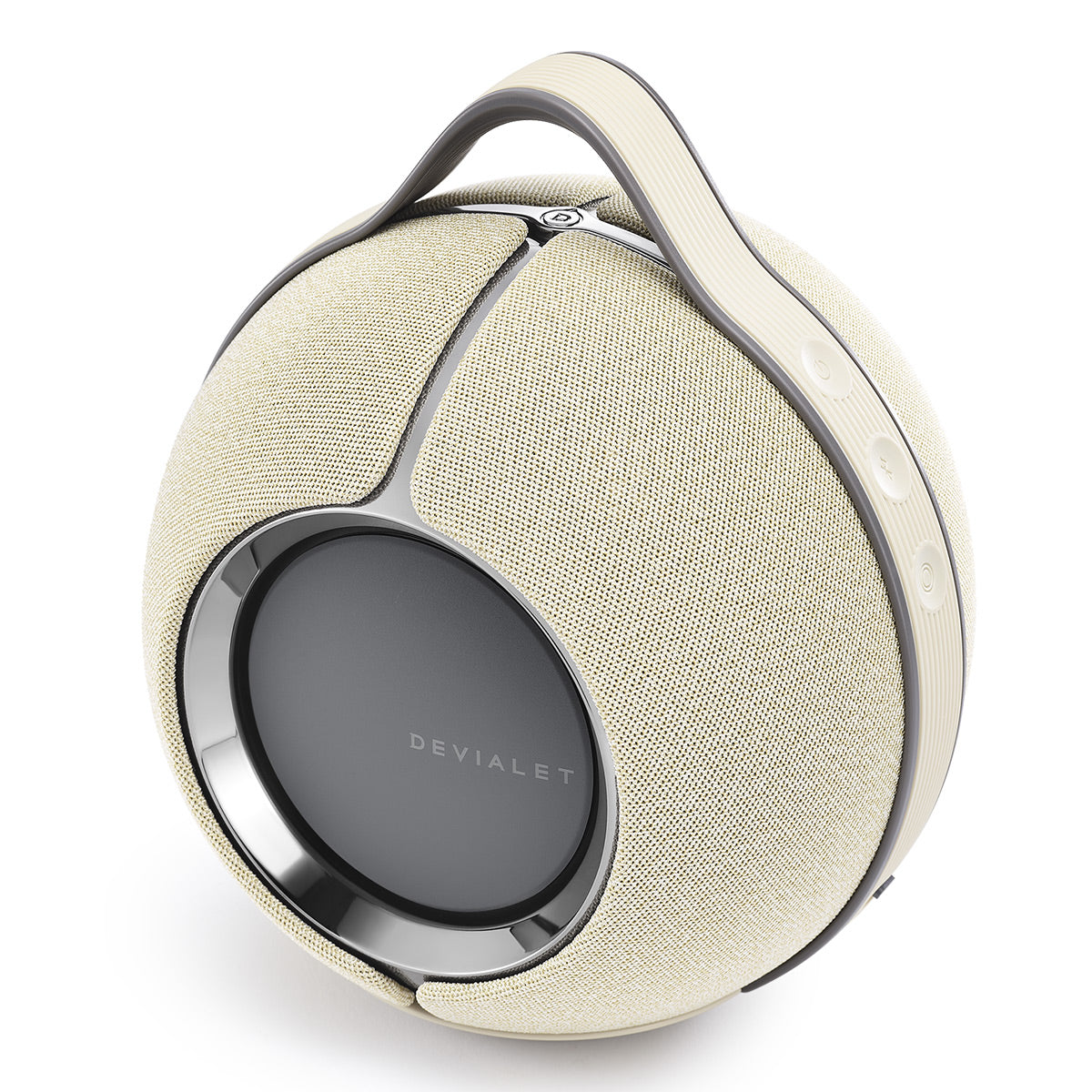 Devialet Mania Portable Bluetooth Smart Speaker (Sandstorm) with Charging Station and Cocoon Felt Carrying Case