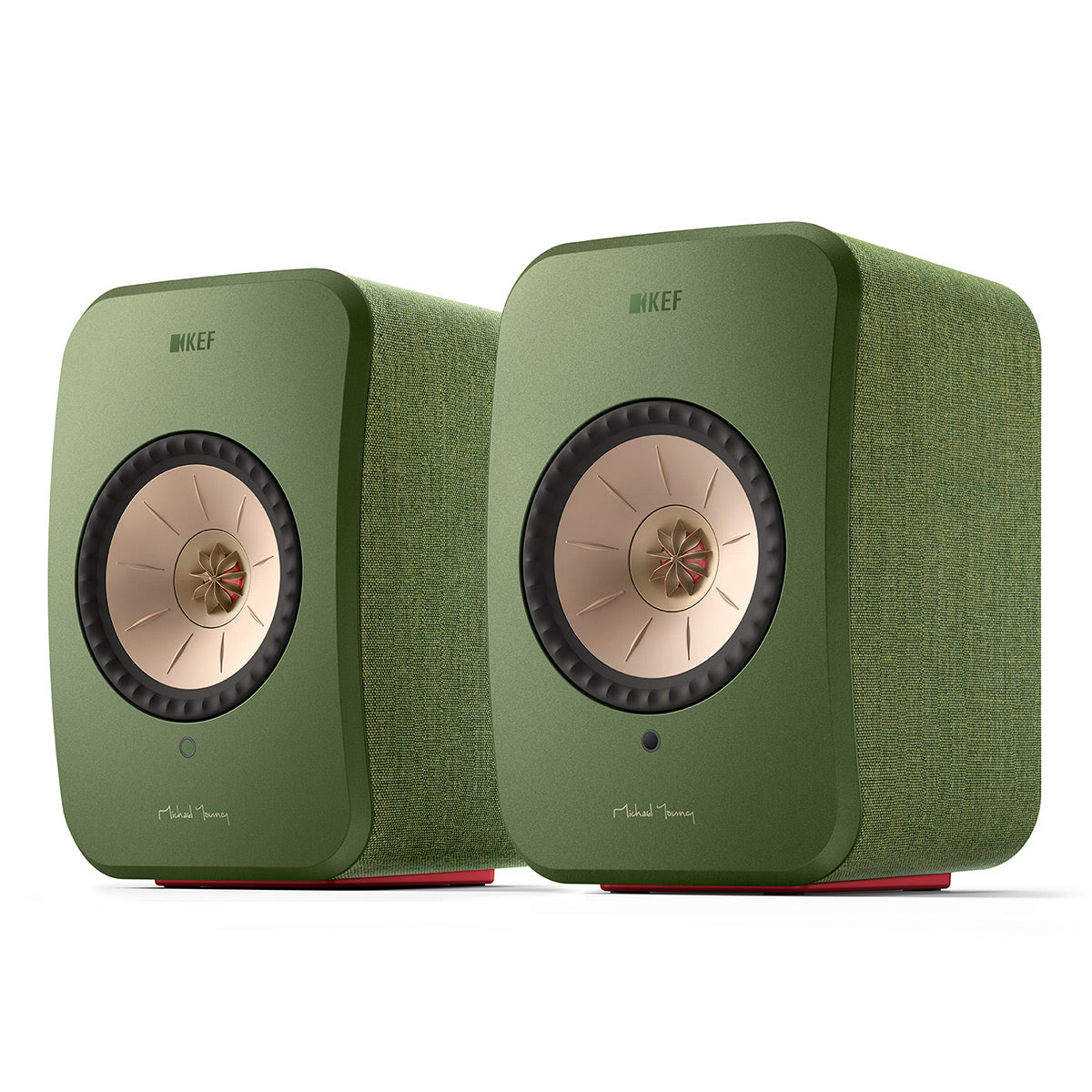 KEF LSX II Bookshelf Speakers - Pair (Olive Green)