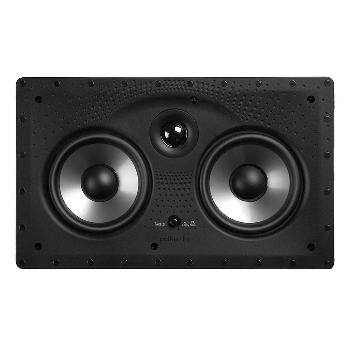 Polk Audio 265-RT 3 Way Vanishing In Wall Speakers and 255c-RT Center Channel Speaker Bundle (White)