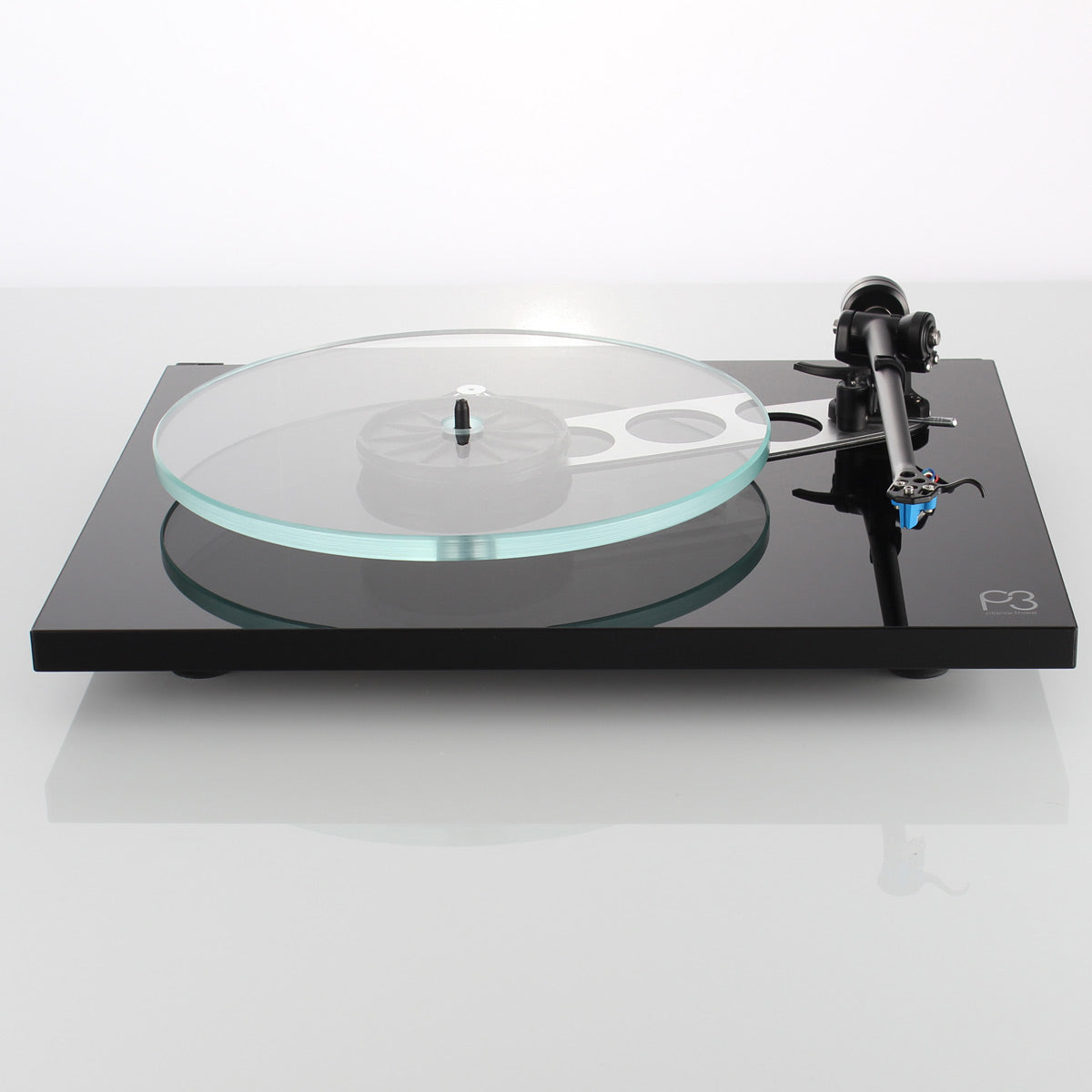 Rega Planar 3 Turntable RB330 Precision Tonearm 12mm Glass Platter no Cartridge (Gloss Black)