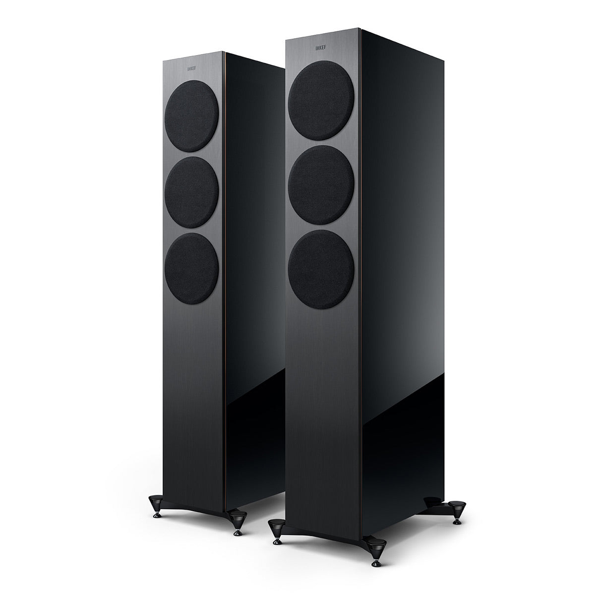 KEF Reference 3 Meta Floorstanding Speaker - Pair (High-Gloss Black/Copper)