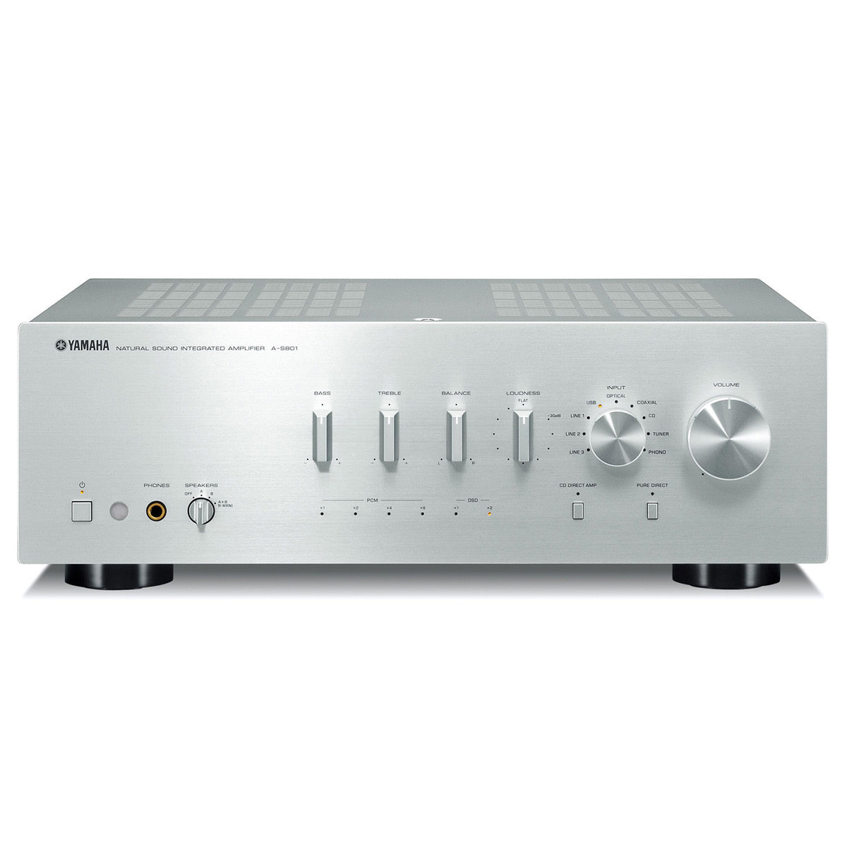 Yamaha A-S801 Amplifier Bundle with AudioQuest Jack Russell Cable (Silver)