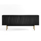 BDI Tanami 7109 4-Door Storage Credenza (Satin Black with Brass Base)