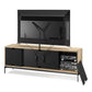 BDI Elements 8709 Weave Media Cabinet with Console Base (Washed Oak)