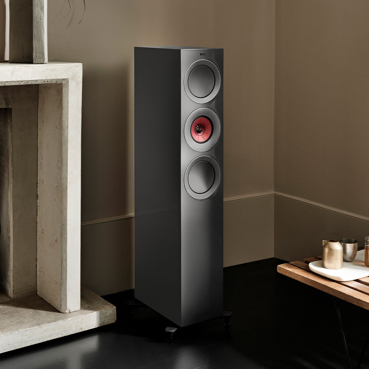 KEF R7 Meta Floorstanding Speaker - Each (Gloss Titanium Limited Edition)