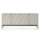 BDI Mesa 7639 4-Door Credenza (Stone with Carbon Base)