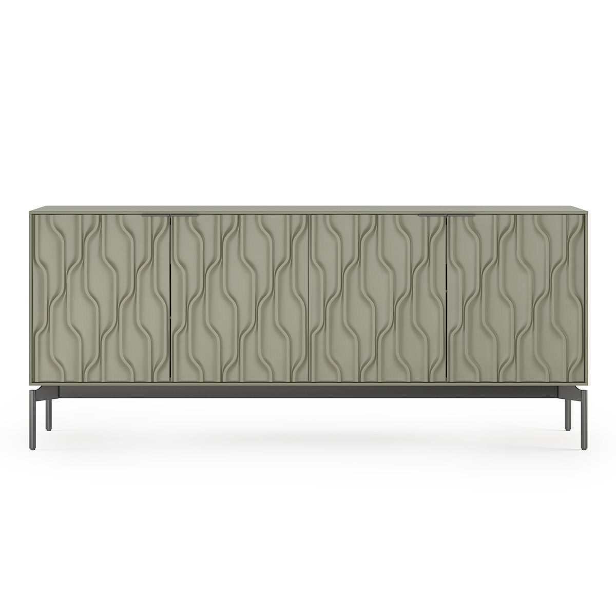 BDI Mesa 7639 4-Door Credenza (Moss with Carbon Base)