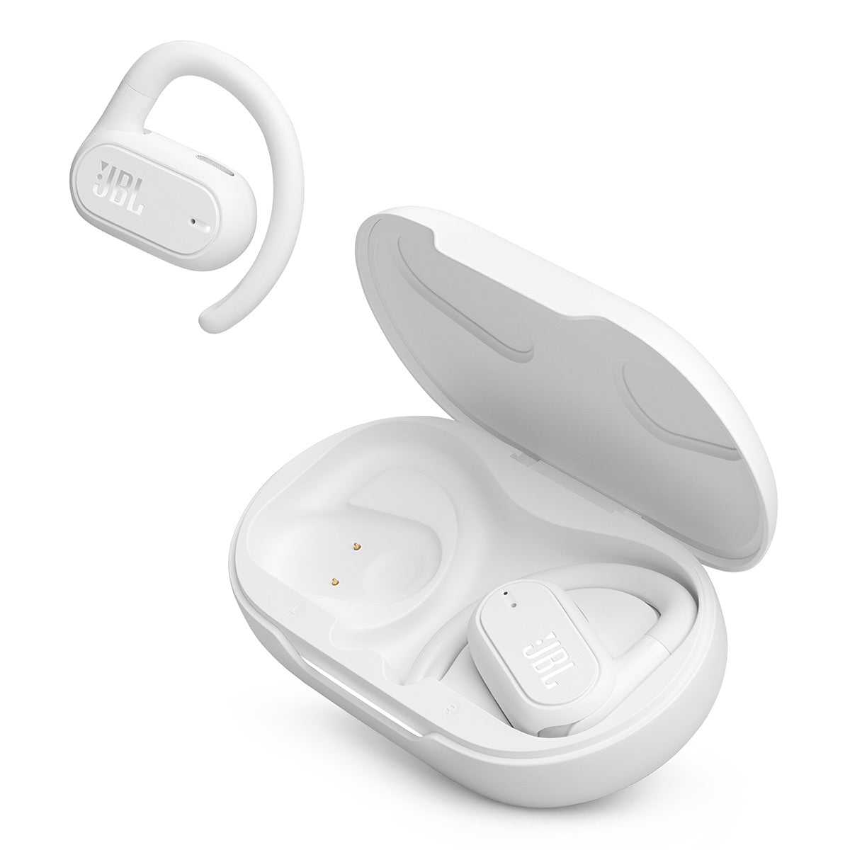 JBL Soundgear Sense Hybrid Open-Ear Headphones with Detachable Neckband (White)