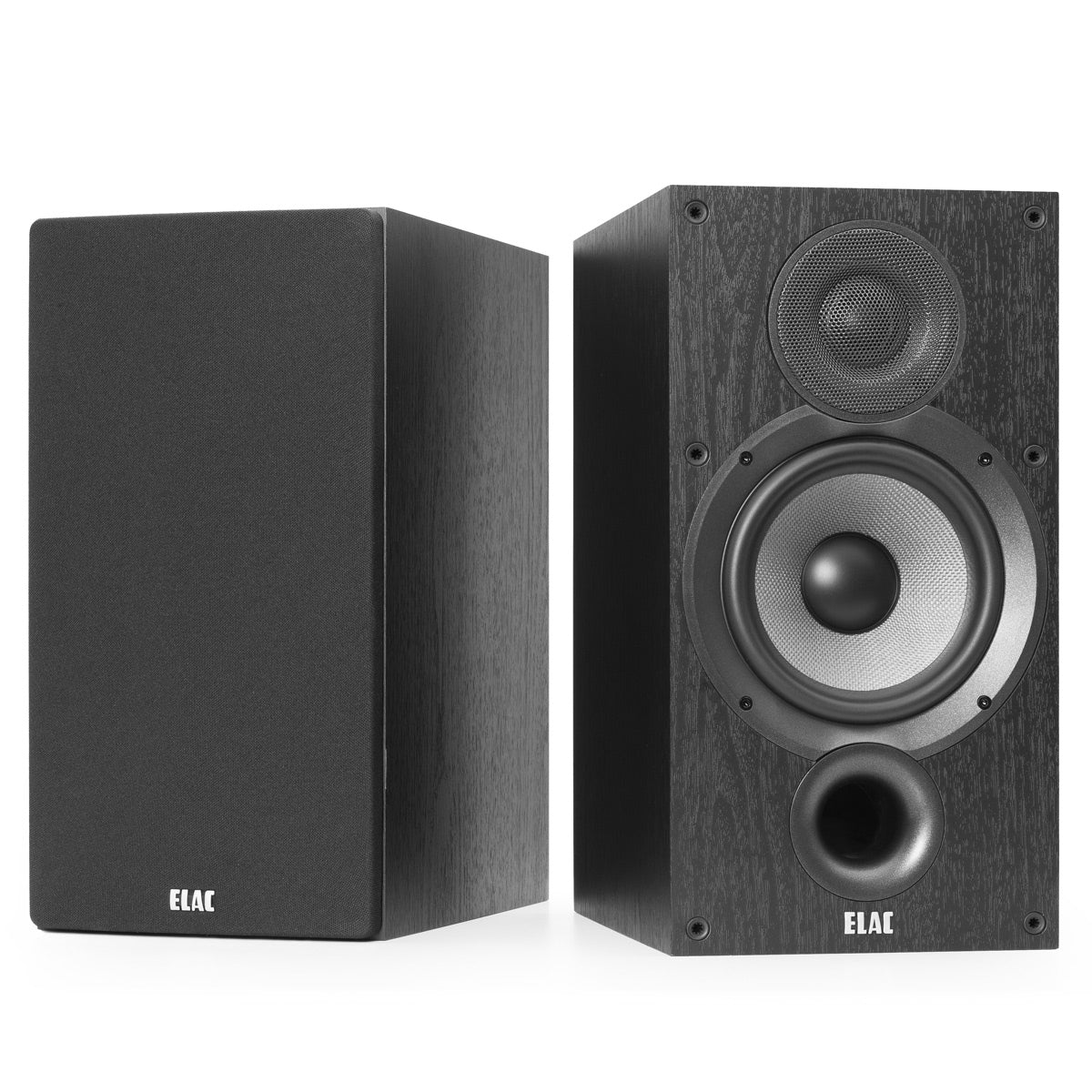 ELAC DB62 Debut 2.0 Bookshelf Speakers - Pair (Black Ash Vinyl)