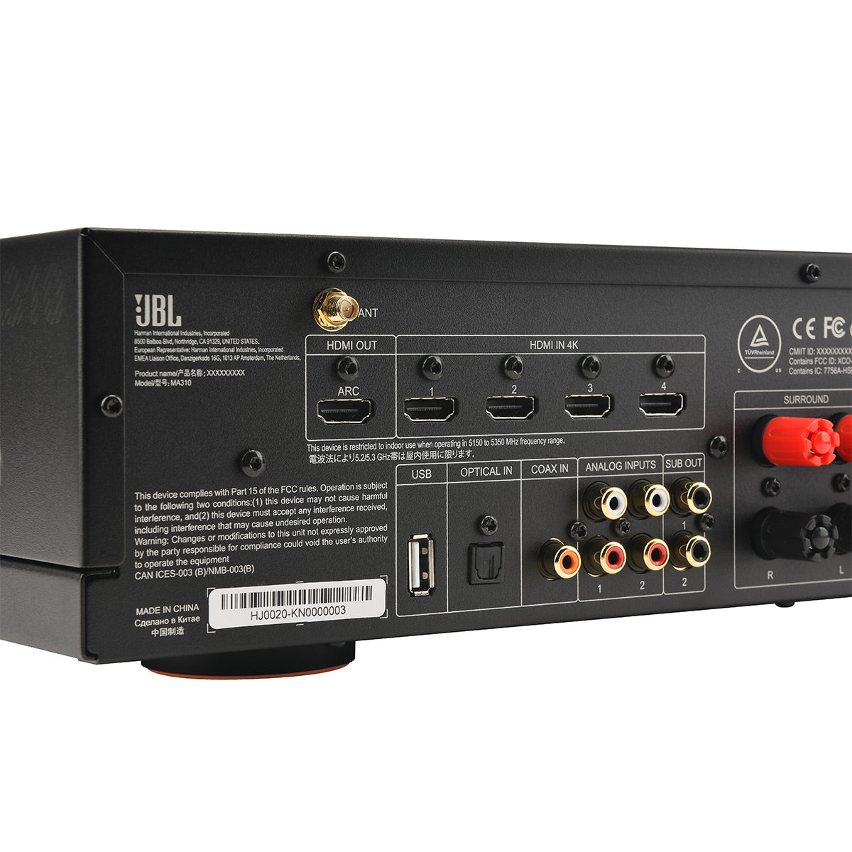 JBL MA310 5.2-Channel 4K Receiver (White)
