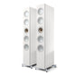 KEF Reference 5 Meta Floorstanding Speaker - Pair (High-Gloss White/Champagne)
