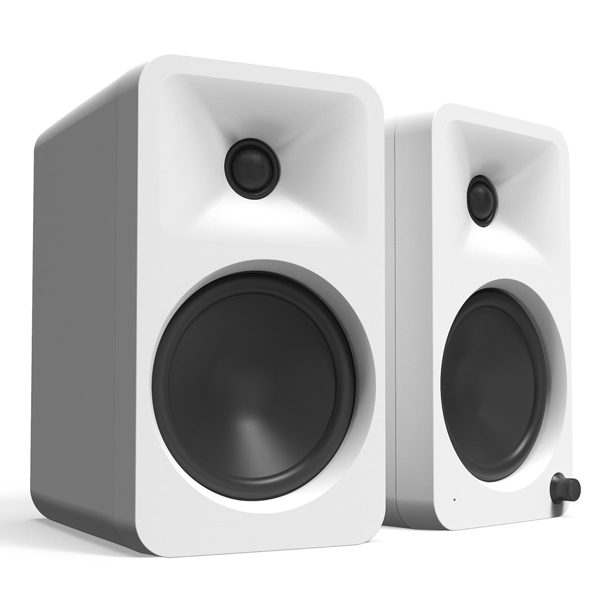 Kanto ORA4 Bluetooth Speakers Bundle with AudioQuest Jack Russell Subwoofer Cable - 4m (White)