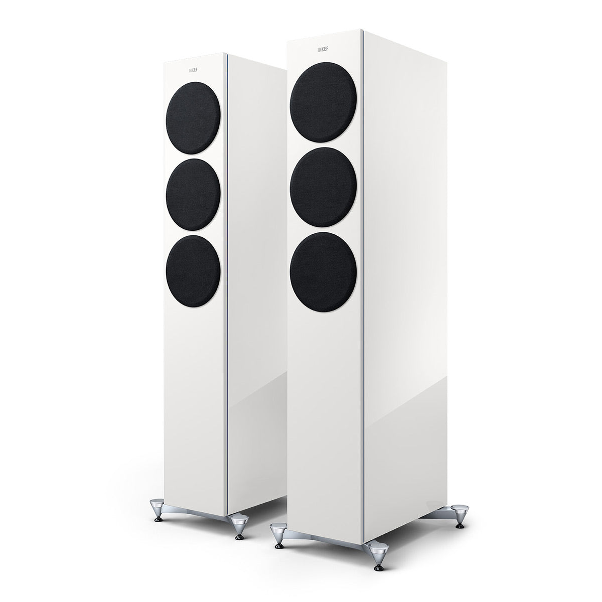 KEF Reference 3 Meta Floorstanding Speaker - Pair (High-Gloss White/Blue)