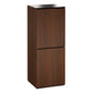 Salamander Chameleon Collection Manhattan 617 AV Cabinet (Medium Walnut Doors and Sides, Black Glass Top)