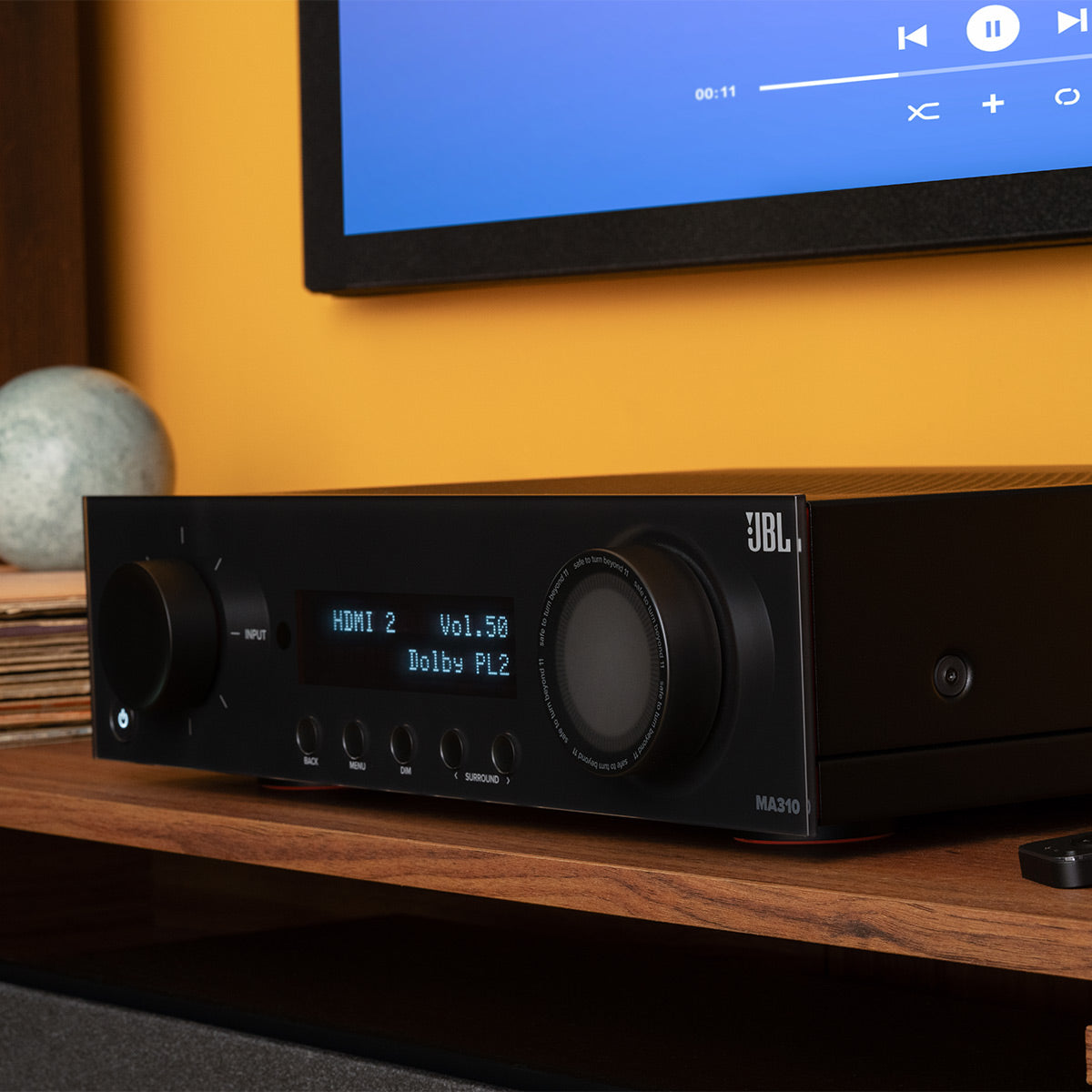 JBL Stage 2.1 Home Theater System with 10 in Sub and 60 Watts/Channel Receiver (Black)