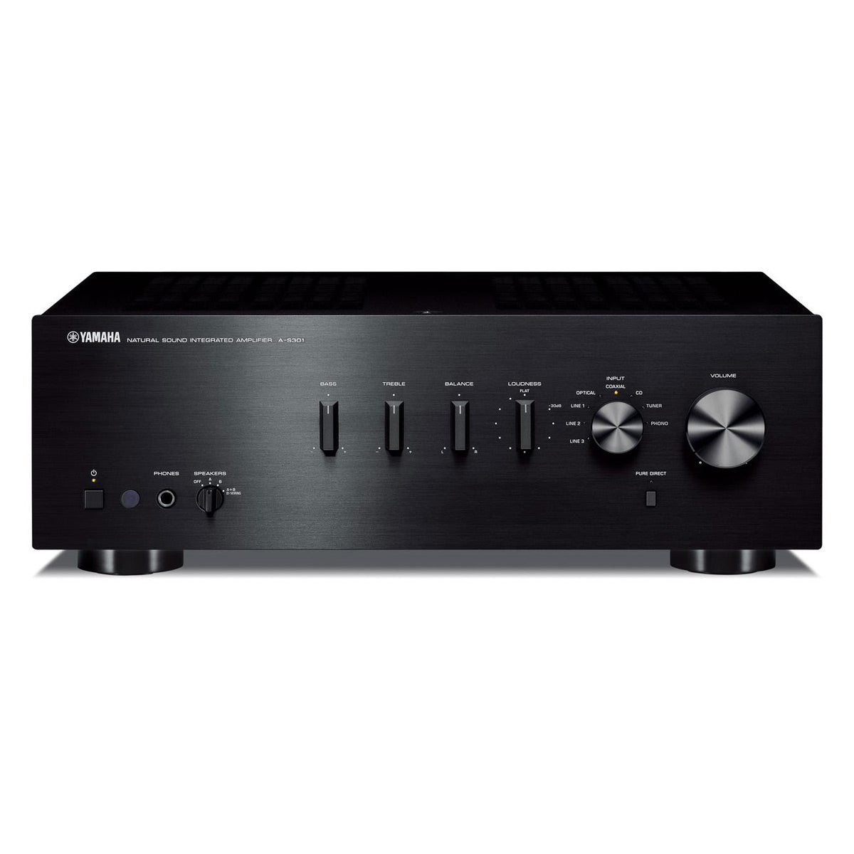 Yamaha A-S301 Amplifier Bundle with AudioQuest Jack Russell Cable (Black)