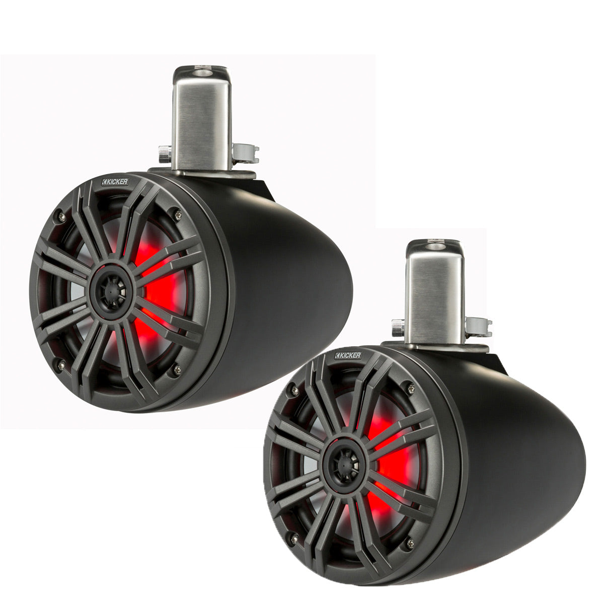 Kicker 45KMTC65 6-1/2" Marine Coaxial Tower System - Pair (Charcoal)