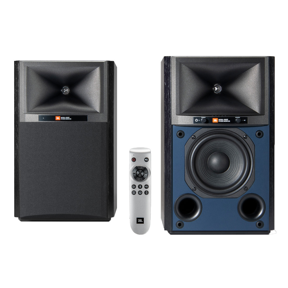 JBL 4305P Powered Bookshelf Loudspeaker System (Black) World Wide Stereo